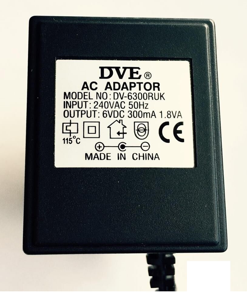 *100% Brand NEW* 6VDC 300mA 1.8V DVE DV-6300RUK AC/DC ADAPTOR POWER SUPPLY